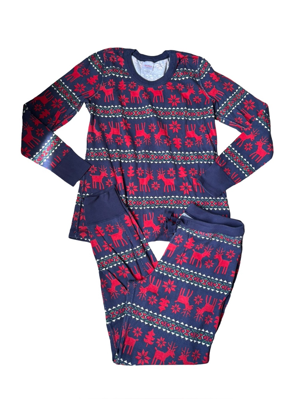 Hanna Andersson Women’s Holiday Pajamas in Dear Deer on Navy